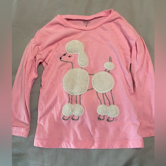 Carter's Other - Carter’s kid poodle long-sleeve pink shirt size 5 NWOT